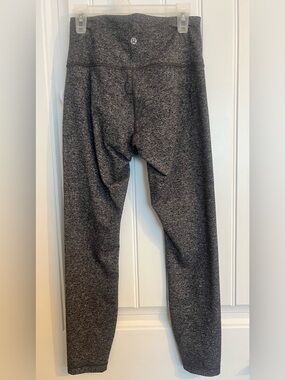 Lululemon Wunder Under Heather Charcoal Gray Leggings - Size 6